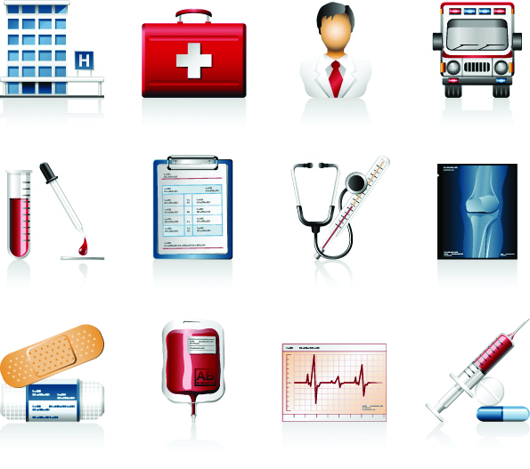 free vector Hospital icons vector